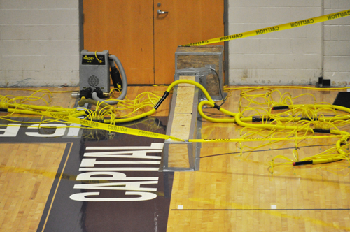 Polar Vortex damages basketball court
