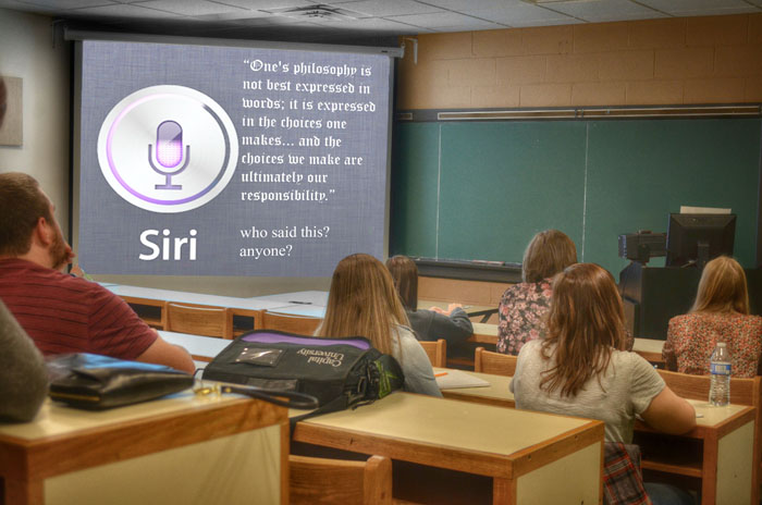 Complete philosophy curriculum to be taught by Siri