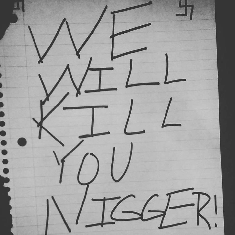 Student finds racially-charged death threat on apartment door, president calls for university-wide conversation