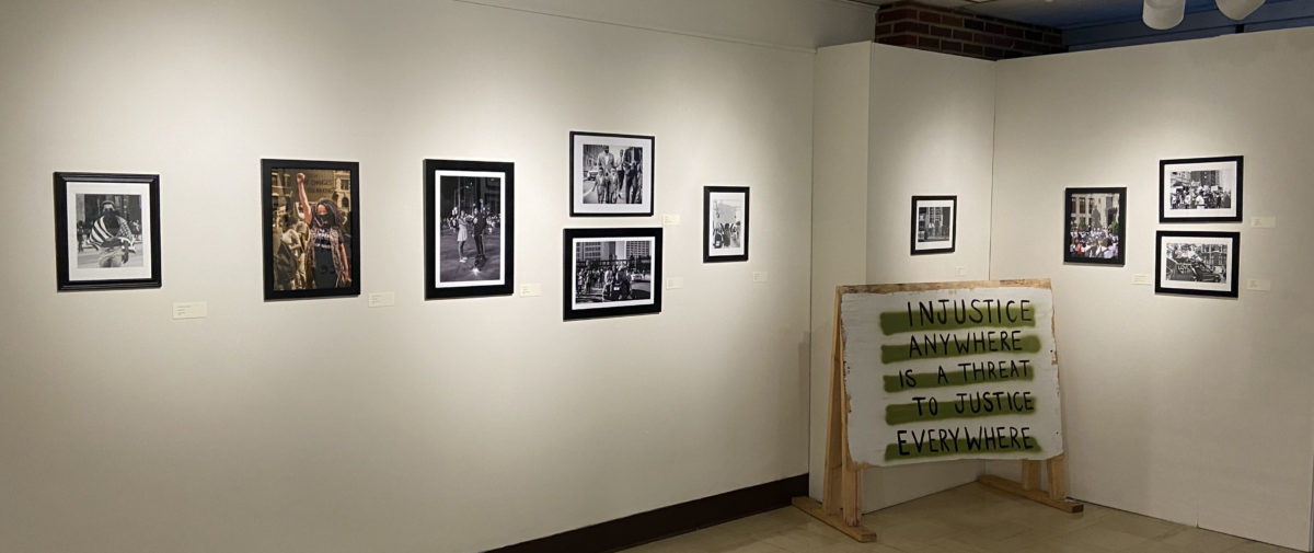 Images of the #ArtUnitesCBus exhibit at the Schumacher Gallery