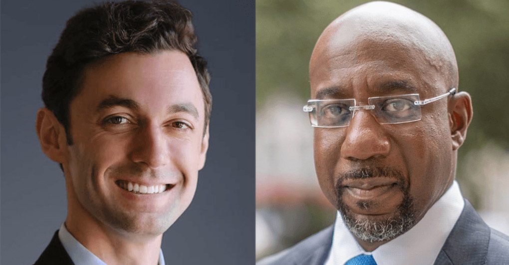 Picture of Jon Ossoff and Raphael Warnock.