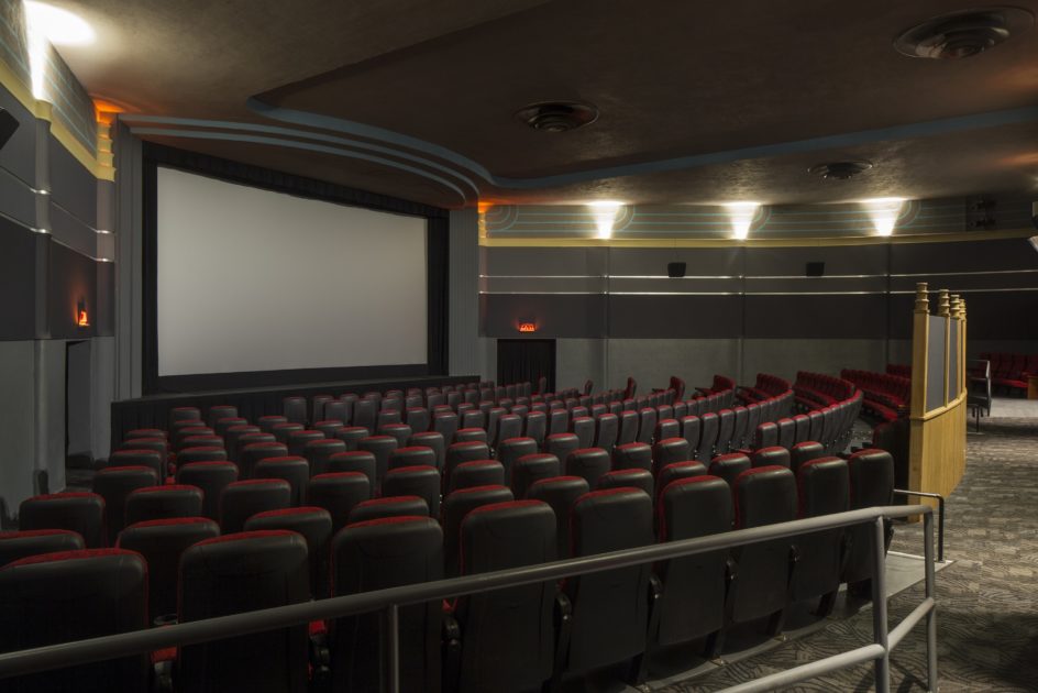 The image shows the largest theatre room inside of the Drexel.