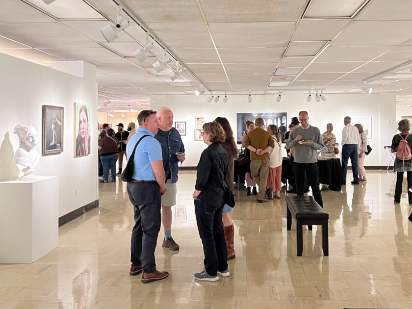 An amazing turnout to show support of the new exhibit and local artists.