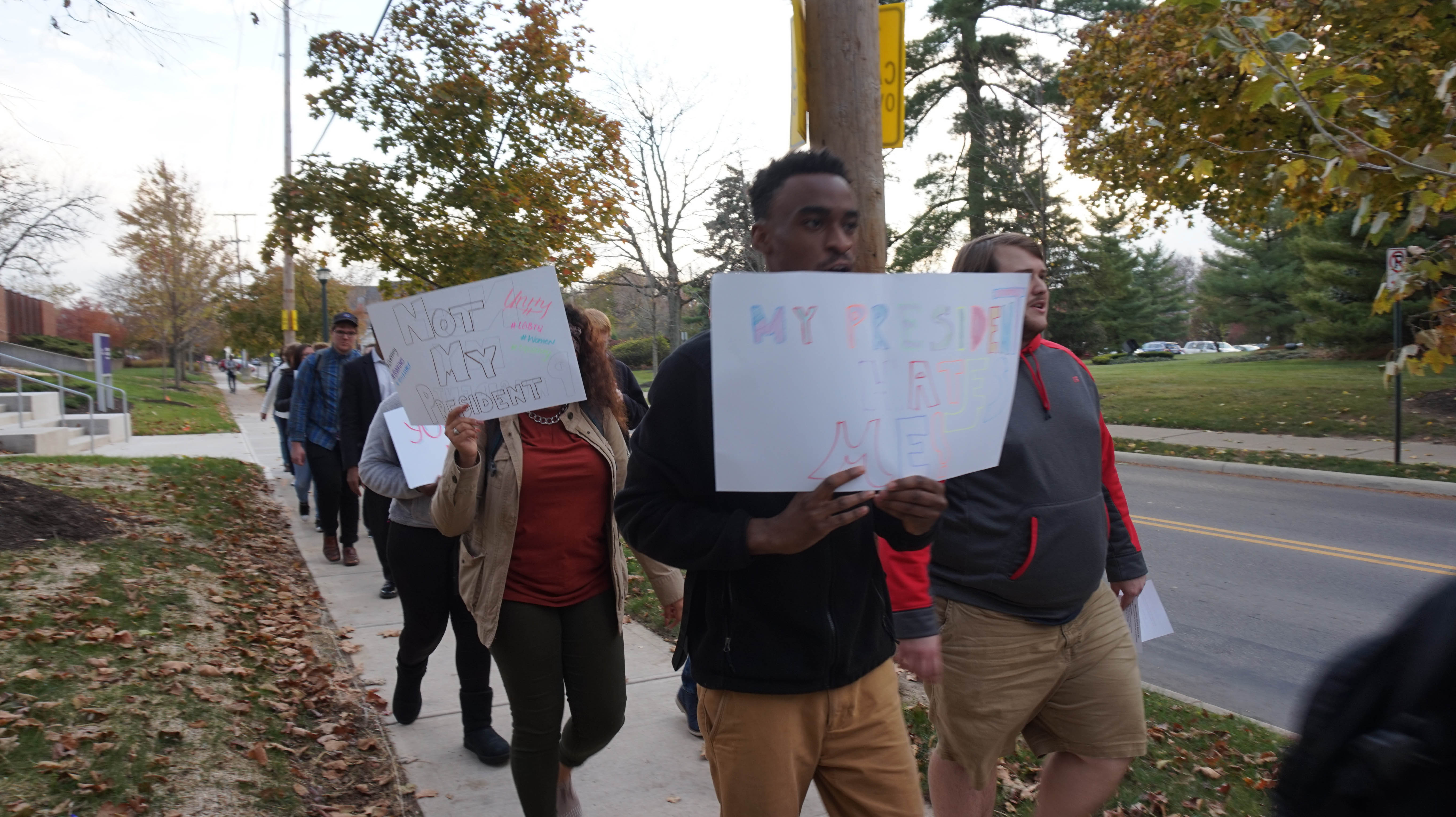 Students and faculty march in solidarity after recent escalation in acts of hate