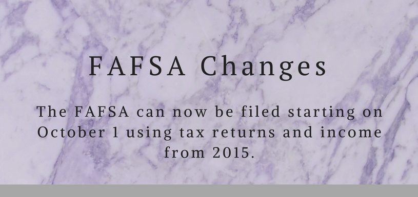 New FASFA Changes